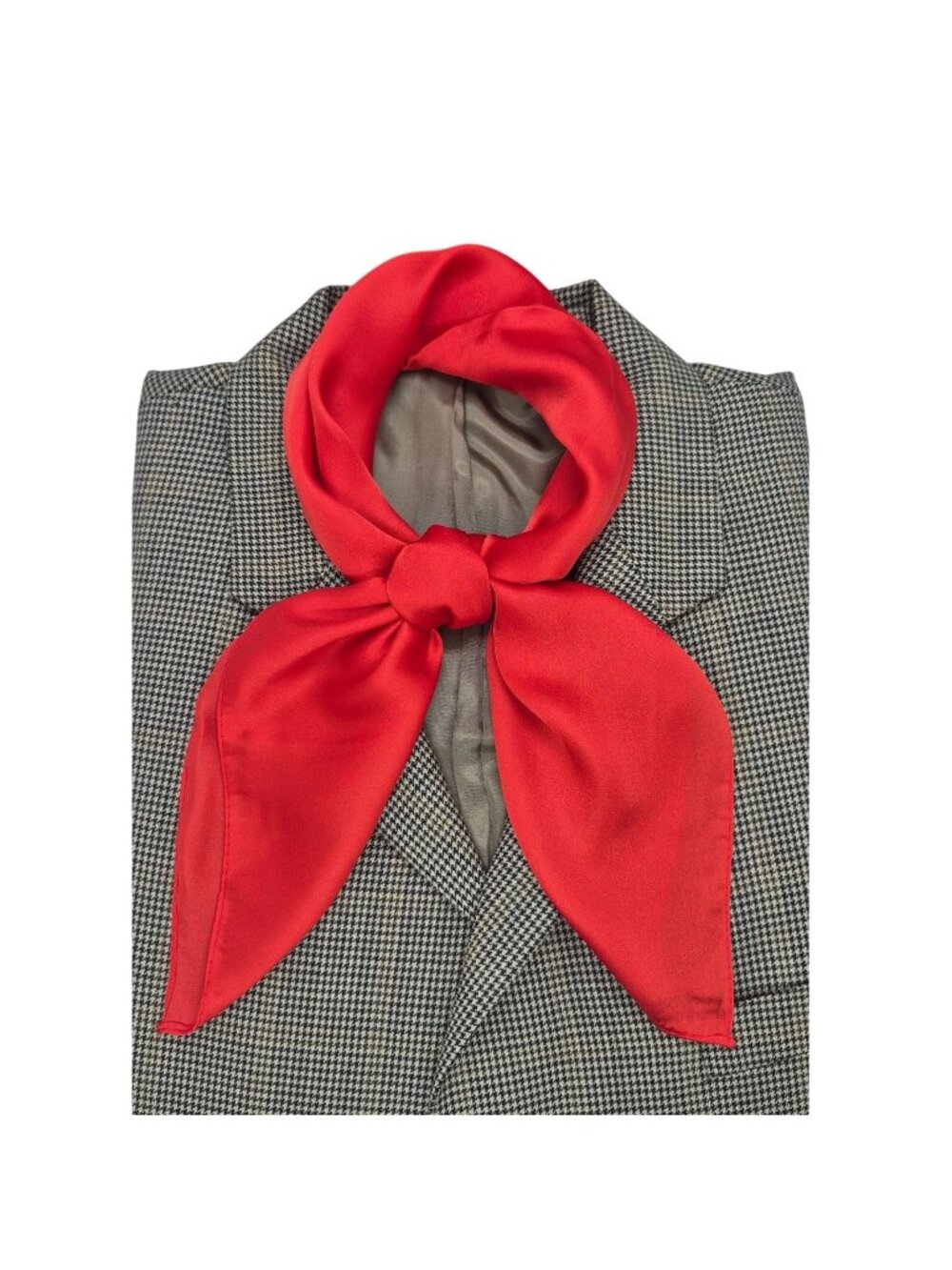 Elegant Square Silky Satin Scarf Bandana RED Headwear Solid Soft Versatile Shawl